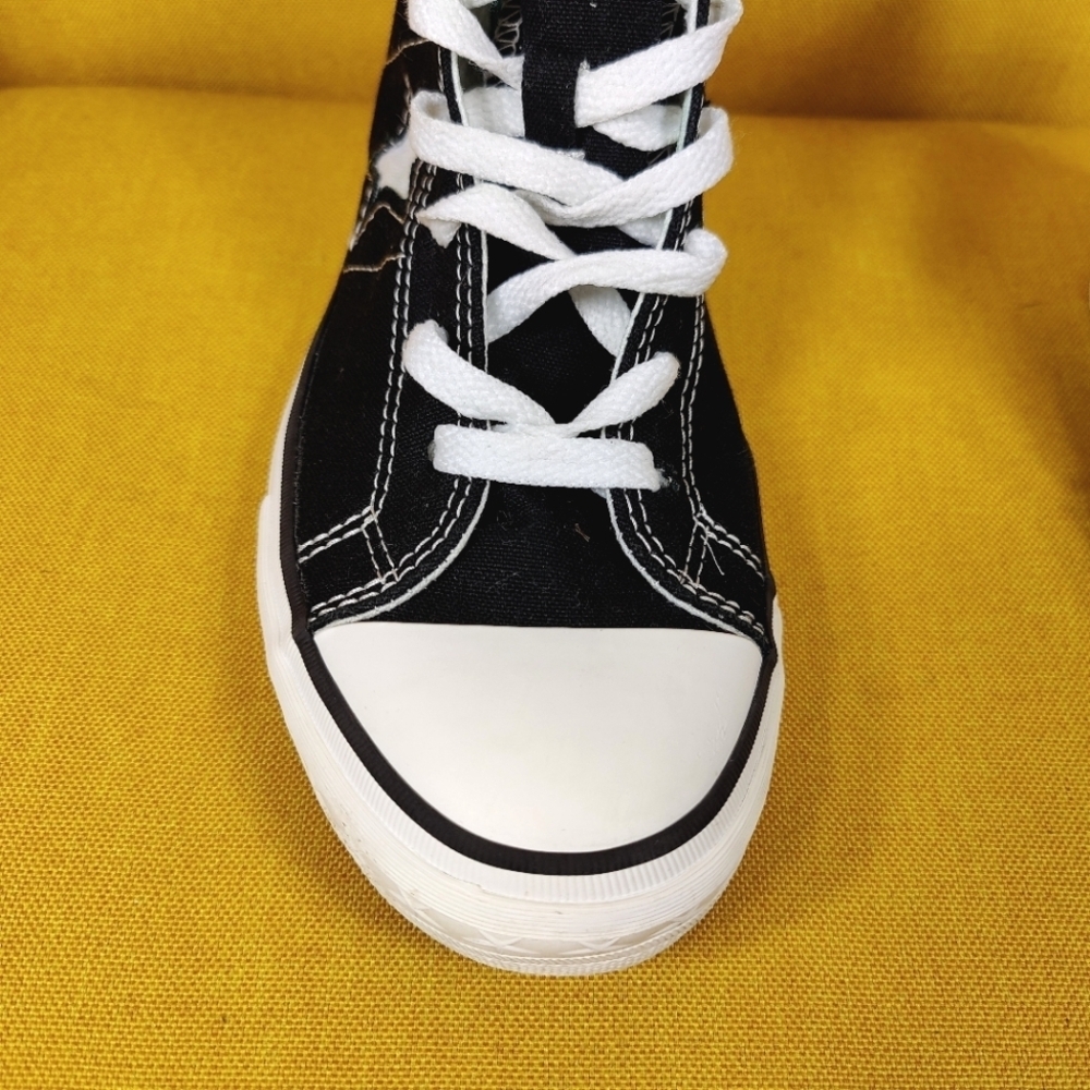 CONVERSE ONE STAR Chuck Taylor High Top Black White Sneaker Men's Shoe Size 7 - Picture 5 of 9